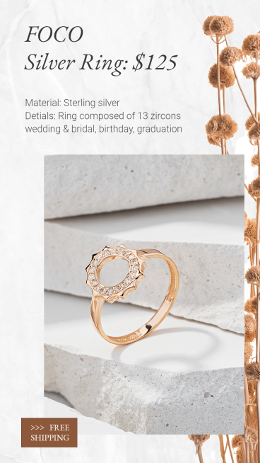 Jewelry Anniversary Store Celebration Simple Style Poster Ecommerce Story预览效果