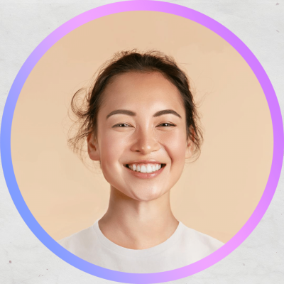 Simple Gradual Change Pureple Color Circle Frame Head Portrait Template Poster Instagram Post