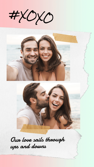 Simple Literary Coule Group Photos Display Instagram Story