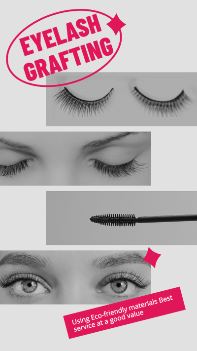 Simple Literary Eyelash Grafting Introduction Instagram Story
