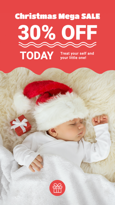 Baby Product Christmas Mega Sale Ecommerce Story预览效果