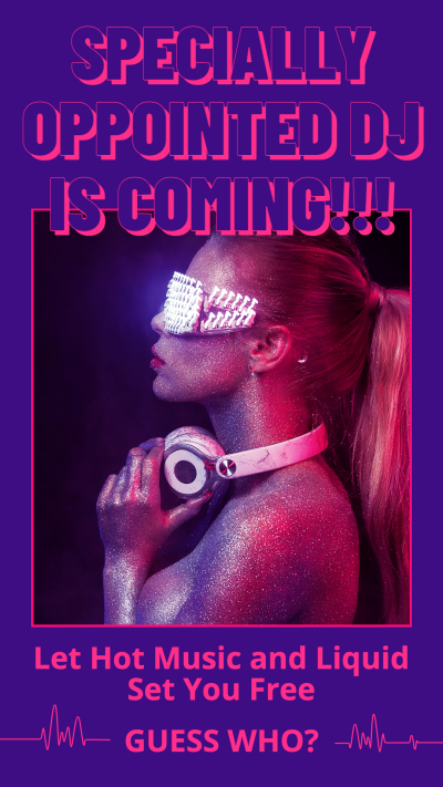 Creative Bar DJ Activity Introduction Instagram Story