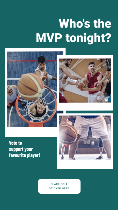 Simple Literary Basketball Competition Vote Interaction Instagram Story