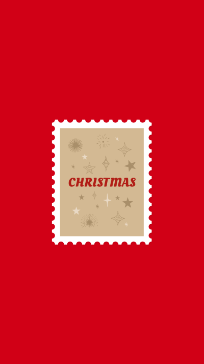 Retro Christmas Stamp Frame Text Instagram Highlight