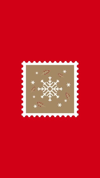 Literary Christmas Stamp Frame Hand Painted Snowflake Pattern Instagram Highlight