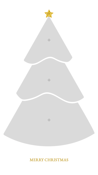 Christmas Element Tree Puzzle Template Simple Fashion Style Poster Instagram Story