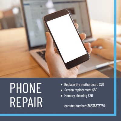 Dots Element Commercial Mobile Phone Repair Service Introduction Instagram Post