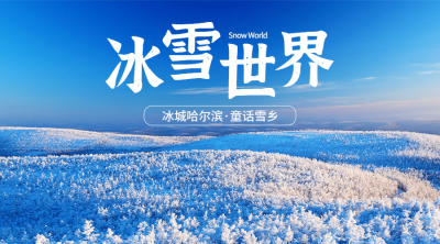 哈尔滨旅游海报广告实景banner
