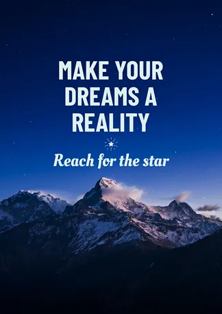Dream Positive Quote Poster