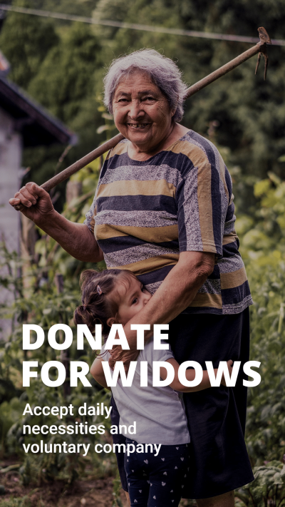 Charity Activities For Widows Poster Instagram Story