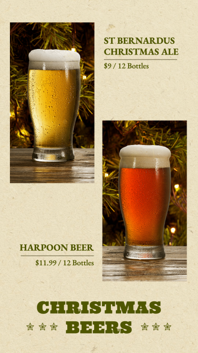 Simple Beers Christmas Display Promo Instagram Story