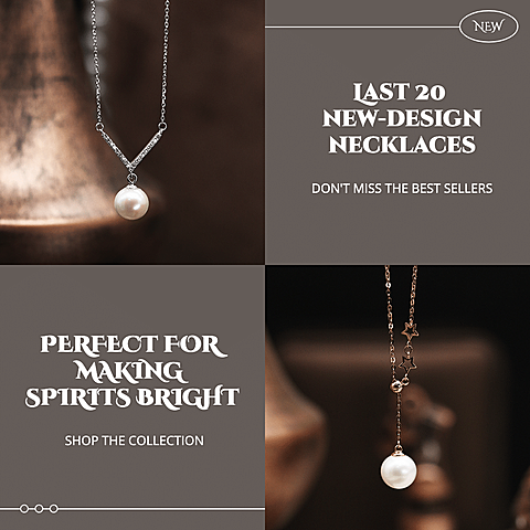Luxury Style Necklaces Display Ecommerce Product Image