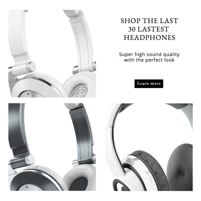 Simple Fashion Headphones Display Promo Instagram Post