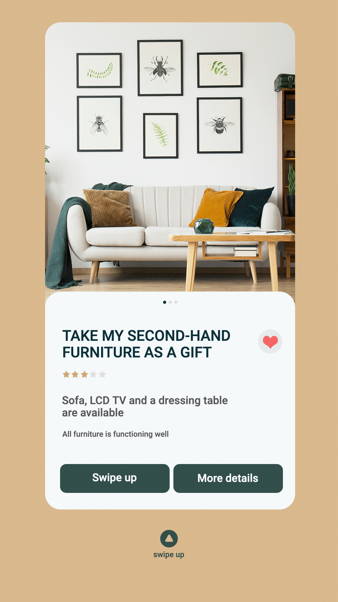 Literary Second-Hand Furniture Sale Ecommerce Story
