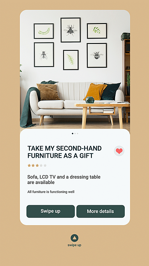 Literary Second-Hand Furniture Sale Ecommerce Story