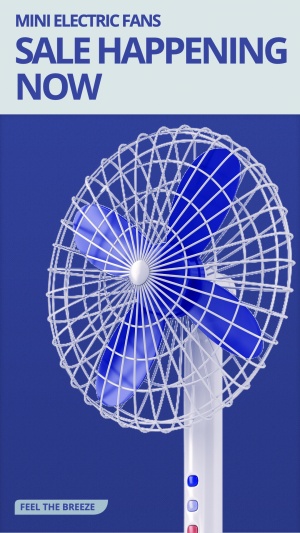 Literary Mini Electric Fans Promotion Ecommerce Story