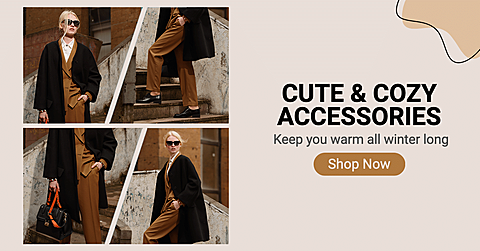 Literary Winter Women' Wear Accessories Eocmmerce Banner
