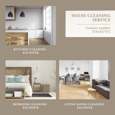 Simple Style House Cleaning Service Ecommerce Product Image