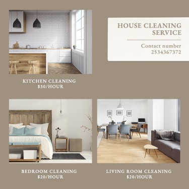 Simple Style House Cleaning Service Ecommerce Product Image
