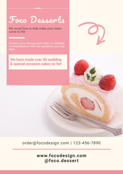 Fresh Style Dessert Shop Propaganda Flyer