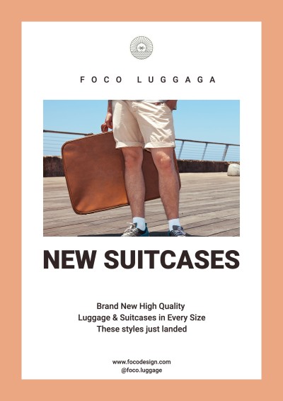 Minimalist Style Luggage New Arrivals Propaganda Flyer