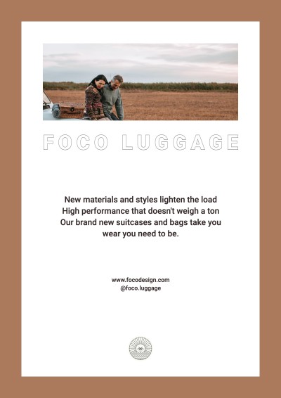 Minimalist Style Luggage New Arrivals Promotion Flyer