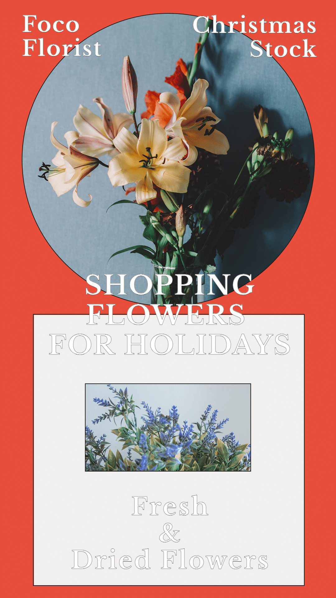 Flowers Store Life Service Promotion Poster Ecommerce Product预览效果