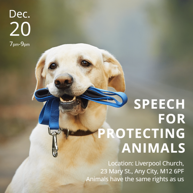Animal Protecting Speech Propaganda Ecommerce Product Image预览效果