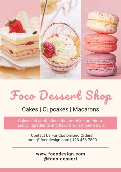 Cute Style Dessert Shop Propaganda Flyer