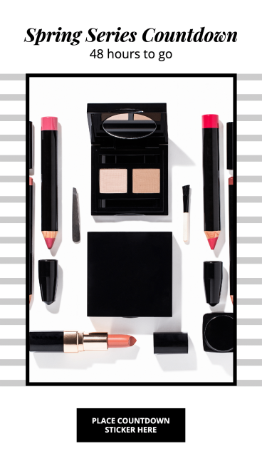 Fashion Makeup Cosmetics New Arrival Countdown Ecommerce Story预览效果