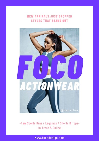 Women's Action Wear New Arrivals Promotion Flyer