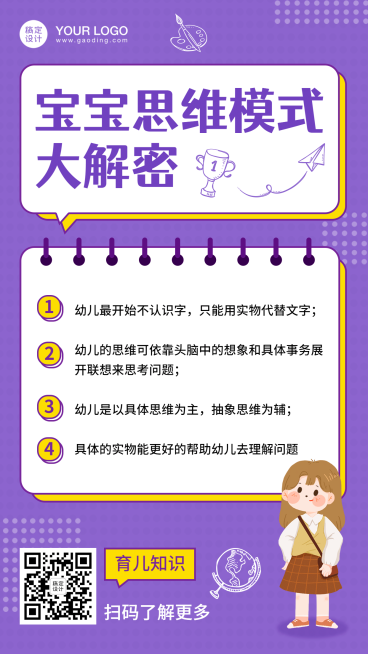 早幼教育儿知识科普海报预览效果