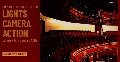 Cinema New Year Promotion Ecommerce Banner