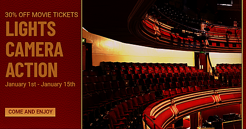 Cinema New Year Promotion Ecommerce Banner