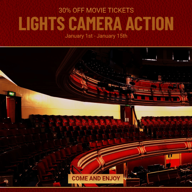Cinema Movie Theatre New Year Promo Ecommerce Product Image预览效果