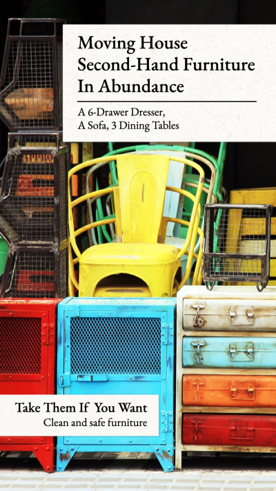Second-Hand Furniture In Abundance Ecommerce Story
