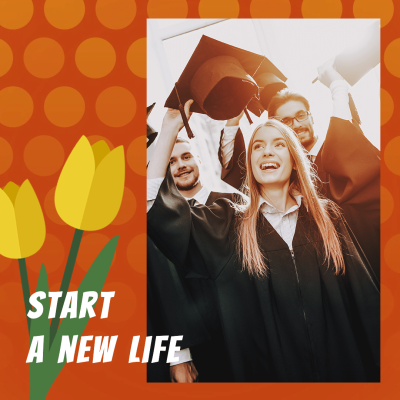 Graduation Ceremony Photo Template Simple Style Poster Instagram Post