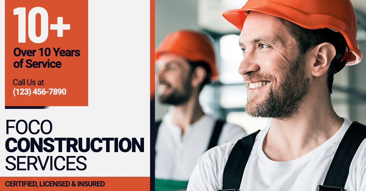 Construction Service Introduction Template Poster Simple Style Ecommerce Banner