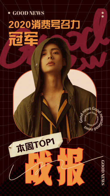 明星代言潮流风喜报战报销售贺报人物海报预览效果