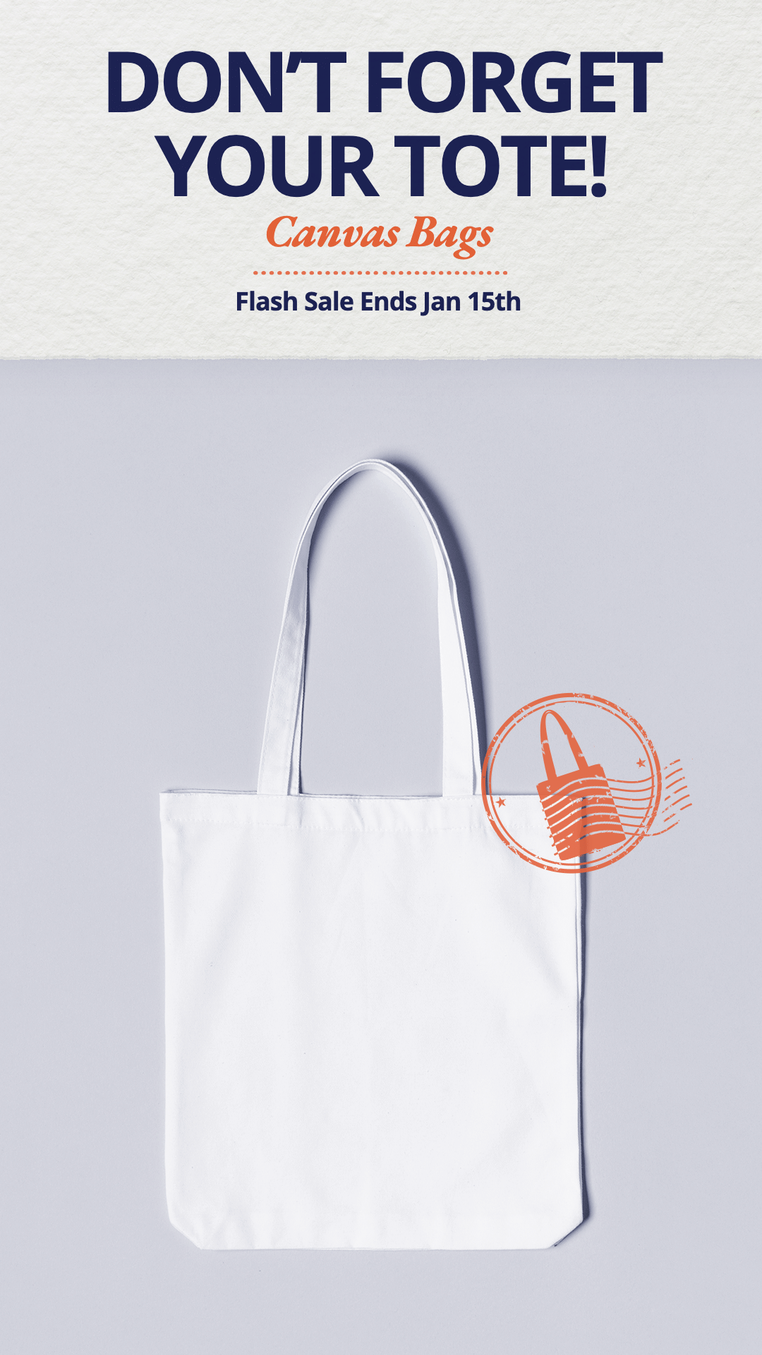 Canvas Tote Regular Promotion Ecommerce Story