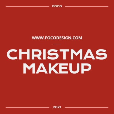 Pure Red Color Background Fashion Christmas Makeup Display Ecommerce Product Image