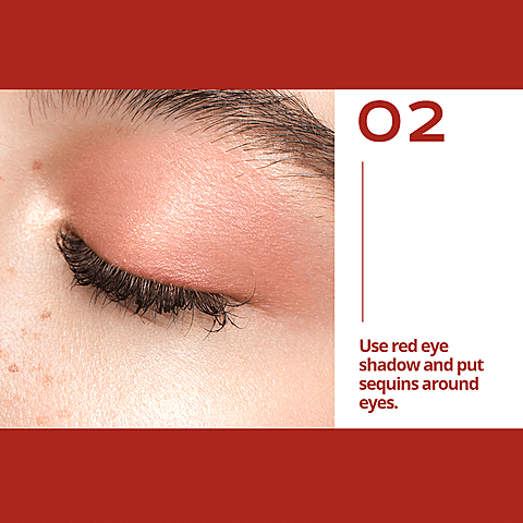 Red Line Element Fashion Christmas Makeup Display Ecommerce Product Image