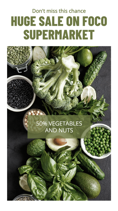 Simple Supermarket Huge Sale Instagram Story