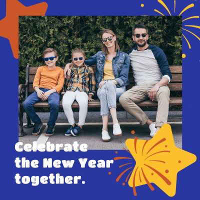 Literary Cartoon Star Element New Year Celebrating Family Record Instagram Post