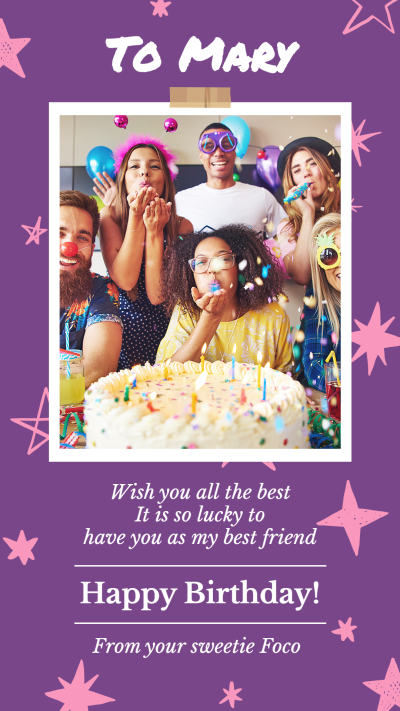 Happy Birthday Instagram Story Image