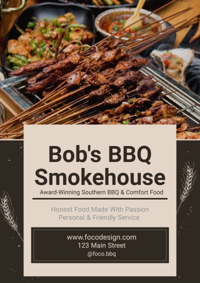 Barbecue Smokehouse Products Propaganda Flyer