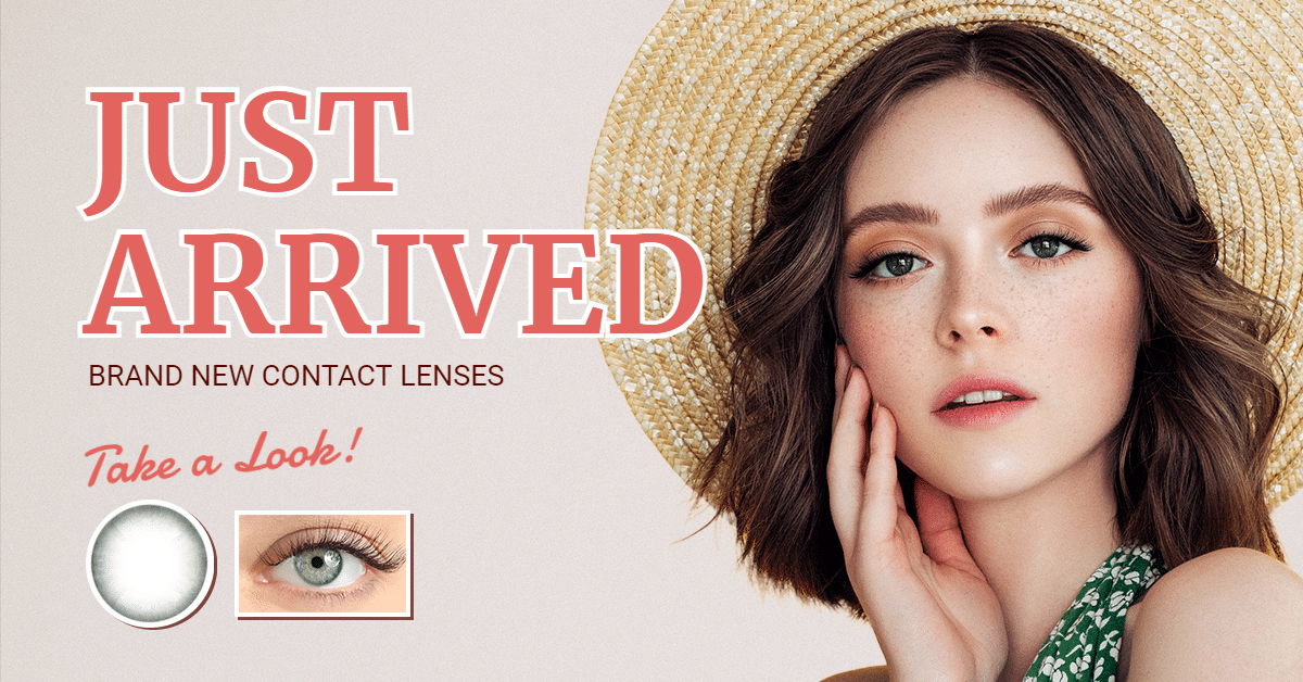 Literary Color Contacts New Arrival Ecommerce Banner预览效果
