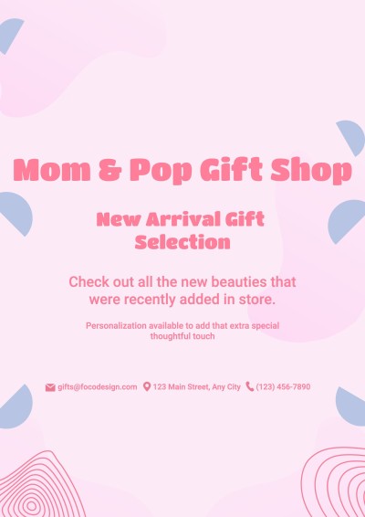 Minimalist Style Gift Shop New Arrival Propaganda Flyer