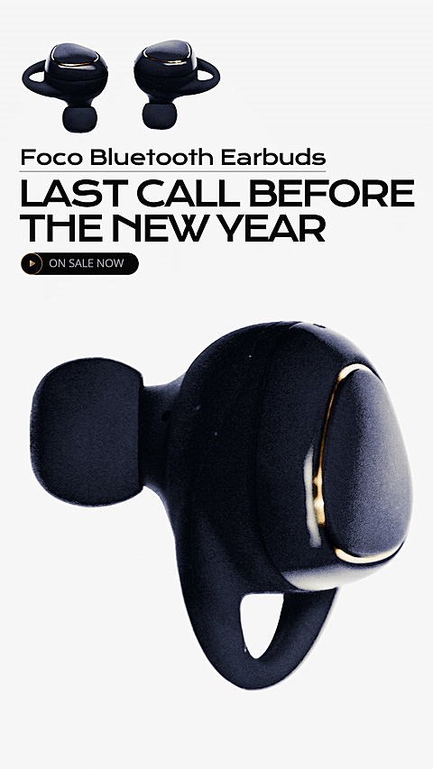 Simple Fashion New Year Bluetooth Headset Sale Promotion Ecommerce Story