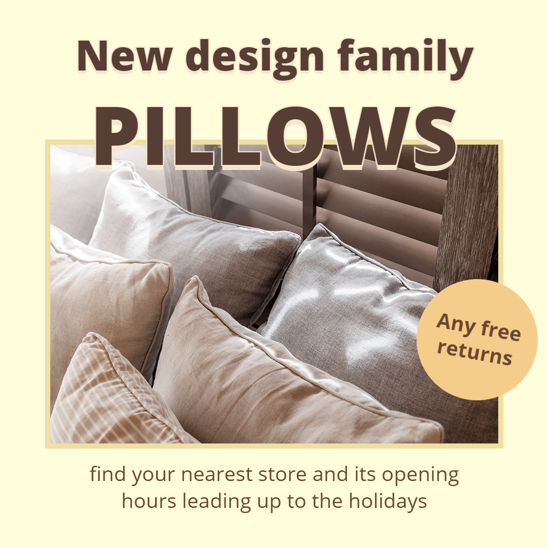 New Design Family Pillows Promo Ecommerce Product Image
